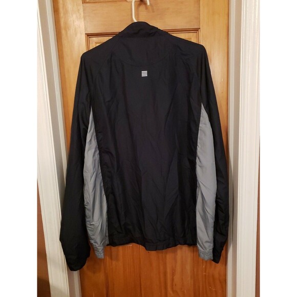 Lands' End Men's Jacket XL/T 46-48 Black Grey Full Zip Lightweight Packable - Picture 4 of 7